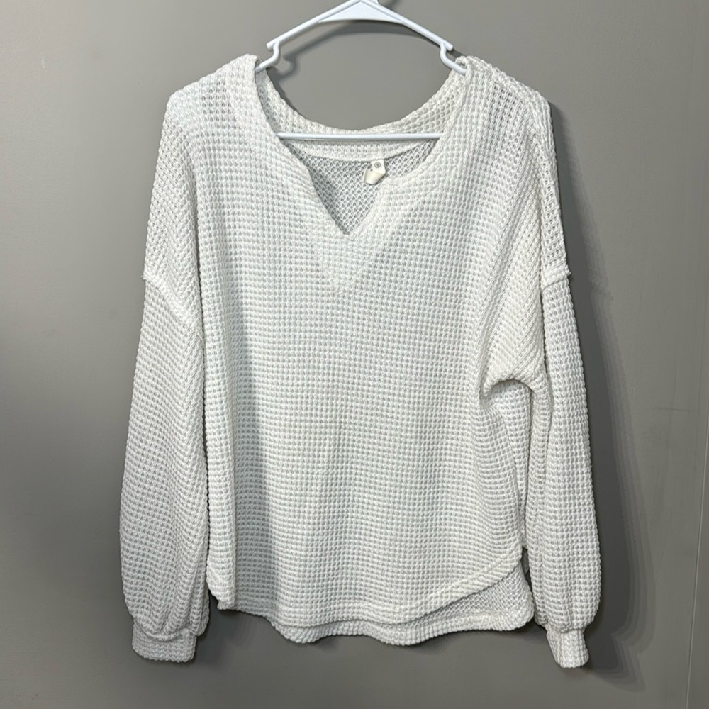 Waffle sweater